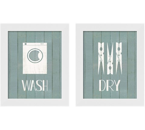 Wash House Laundry 2 Piece Framed Art Print Set by Jo Moulton