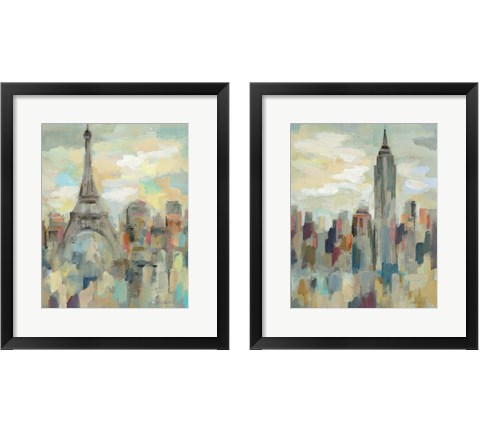 City Impression 2 Piece Framed Art Print Set by Silvia Vassileva