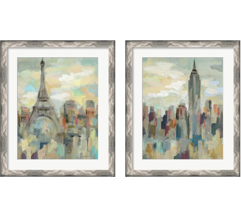City Impression 2 Piece Framed Art Print Set by Silvia Vassileva