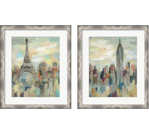 City Impression 2 Piece Framed Art Print Set by Silvia Vassileva