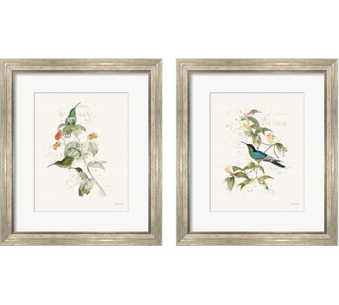 Colorful Hummingbirds 2 Piece Framed Art Print Set by Katie Pertiet