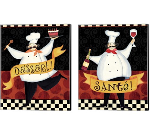 Bon Appetit 2 Piece Canvas Print Set by Veronique Charron