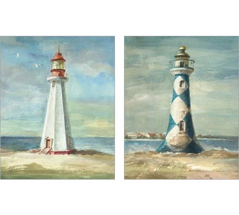 Lighthouse 2 Piece Art Print Set by Danhui Nai