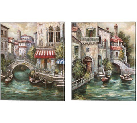 Venetian Motif 2 Piece Canvas Print Set by Gianni Mancini