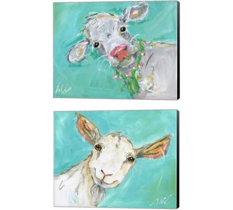 Farm Animal 2 Piece Canvas Print Set by Molly Susan Strong
