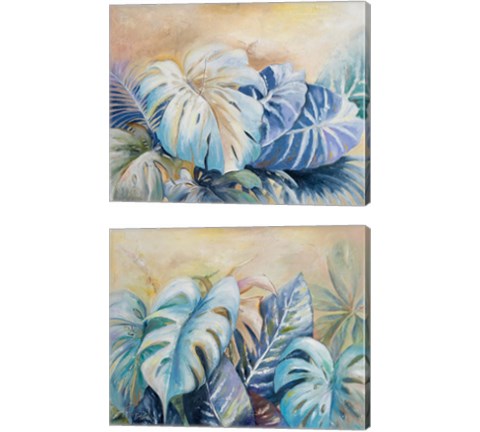 Blue Plants 2 Piece Canvas Print Set by Patricia Pinto
