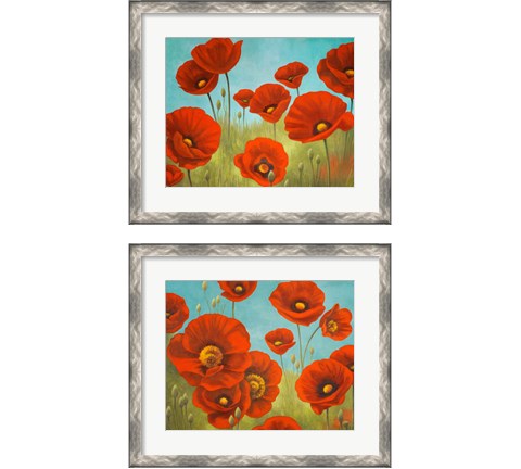Field of Poppies 2 Piece Framed Art Print Set by Vivien Rhyan
