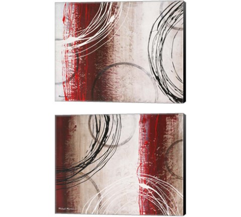 Tricolored Gestures 2 Piece Canvas Print Set by Michael Marcon