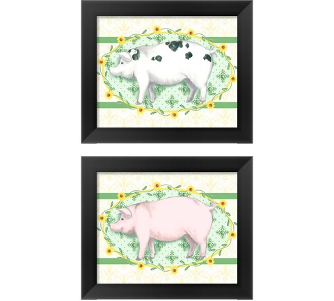Piggy Wiggy 2 Piece Framed Art Print Set by Andi Metz