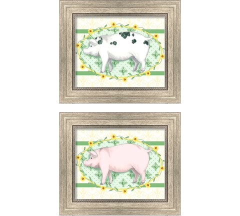Piggy Wiggy 2 Piece Framed Art Print Set by Andi Metz