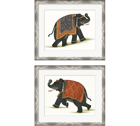India Elephant 2 Piece Framed Art Print Set by Wild Apple Portfolio