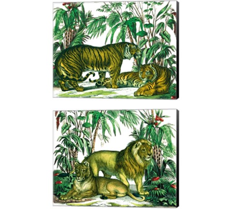 Jungle Flair 2 Piece Canvas Print Set by Wild Apple Portfolio