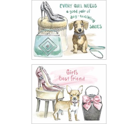 Glamour Pups 2 Piece Art Print Set by Beth Grove