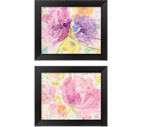 Spring Abstracts Florals 2 Piece Framed Art Print Set by Albena Hristova