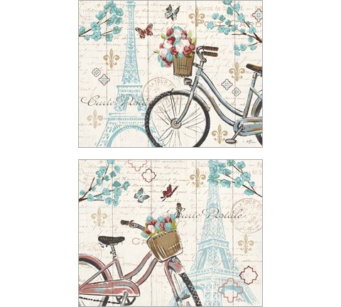 Paris Tour 2 Piece Art Print Set by Janelle Penner
