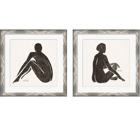 Neutral Nudes 2 Piece Framed Art Print Set by Anne Tavoletti
