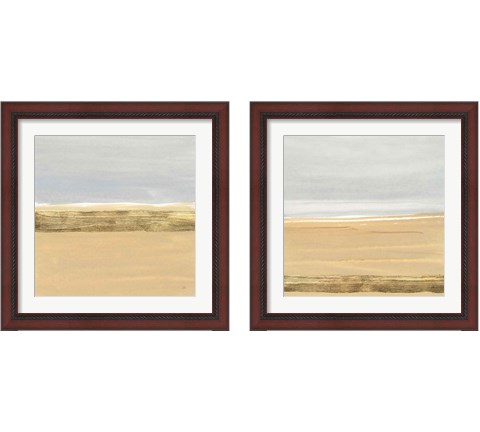 Gold Strips 2 Piece Framed Art Print Set by Chris Paschke