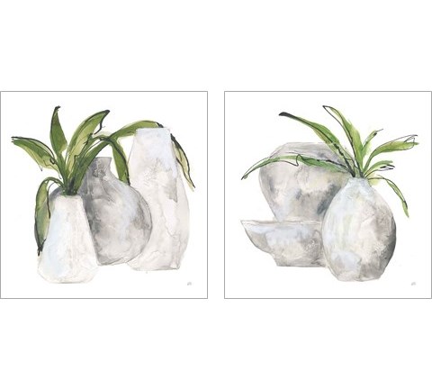Three Vases 2 Piece Art Print Set by Chris Paschke