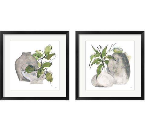 Two Vases 2 Piece Framed Art Print Set by Chris Paschke