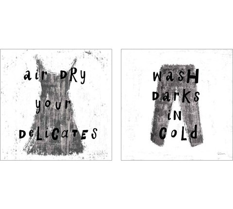 Laundry Rules 2 Piece Art Print Set by Sue Schlabach