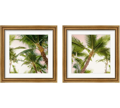 Bright Oahu Palms 2 Piece Framed Art Print Set by Bill Carson Photography