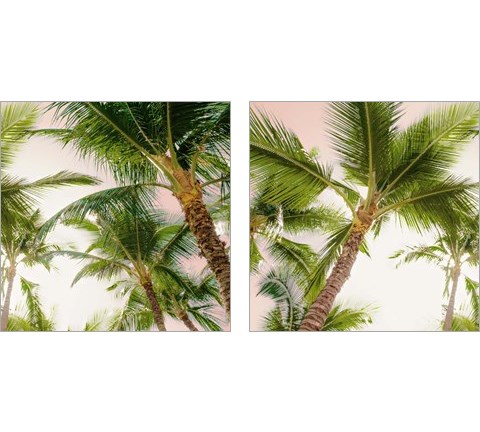 Bright Oahu Palms 2 Piece Art Print Set by Bill Carson Photography