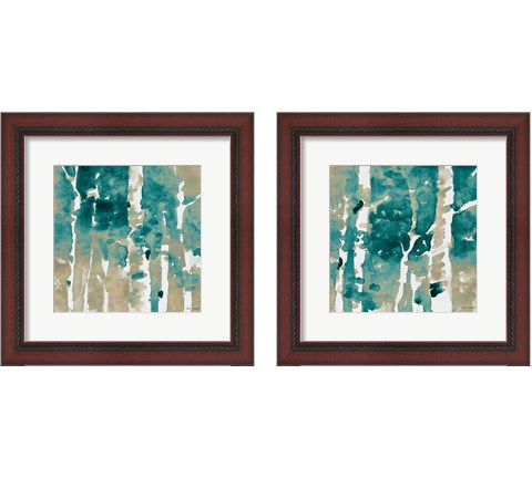 Up To The Teal Northern Skies 2 Piece Framed Art Print Set by Lanie Loreth