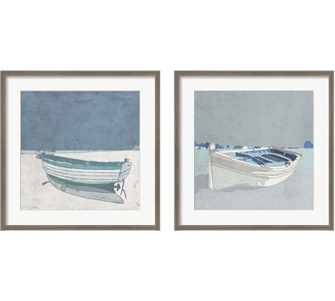 Docked Ashore 2 Piece Framed Art Print Set by Ynon Mabat