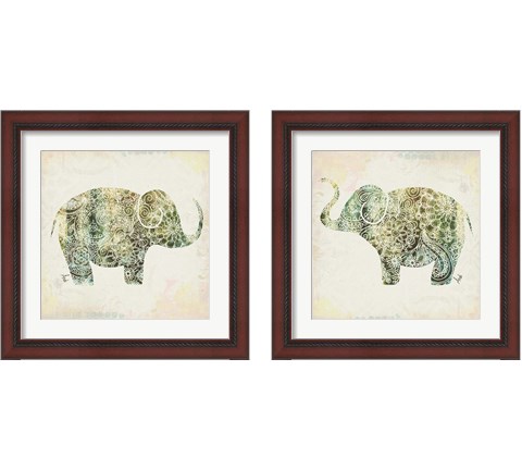 Boho Elephant 2 Piece Framed Art Print Set by Andi Metz