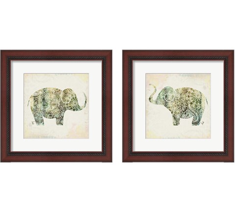 Boho Elephant 2 Piece Framed Art Print Set by Andi Metz