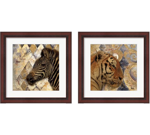 Golden Safari 2 Piece Framed Art Print Set by Patricia Pinto