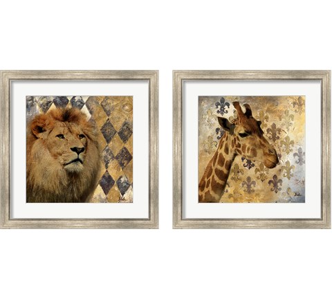 Golden Safari 2 Piece Framed Art Print Set by Patricia Pinto