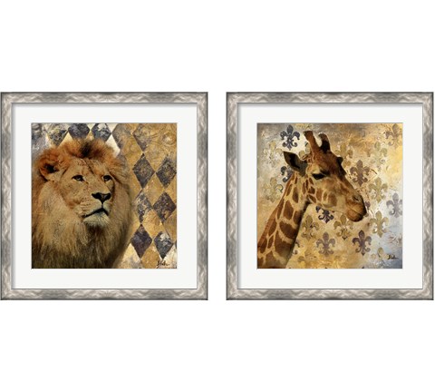Golden Safari 2 Piece Framed Art Print Set by Patricia Pinto