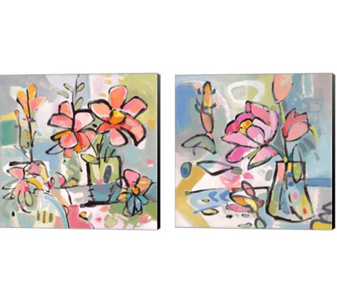 Picked From The Garden 2 Piece Canvas Print Set by Vas Athas