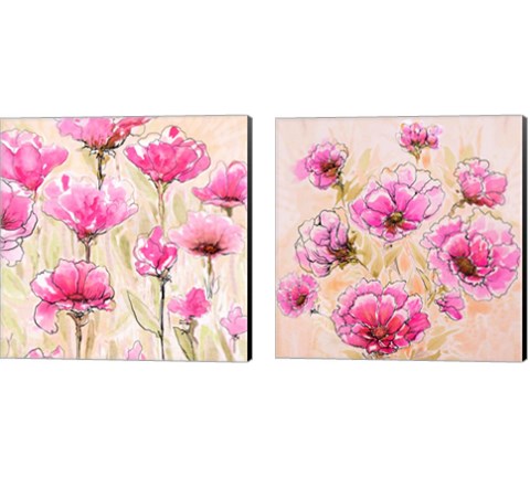 Pink Love 2 Piece Canvas Print Set by Diannart