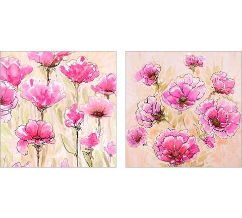 Pink Love 2 Piece Art Print Set by Diannart