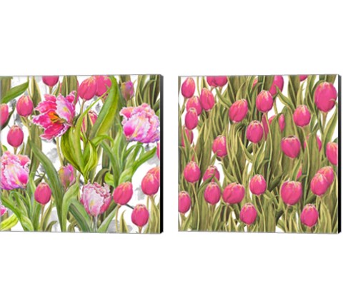 Tulip Symphony 2 Piece Canvas Print Set by Diannart