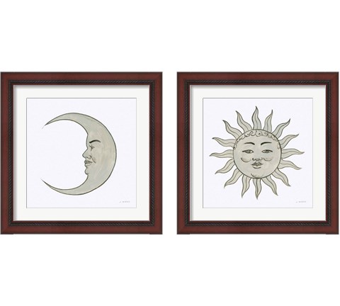 Moon & Sun 2 Piece Framed Art Print Set by James Wiens