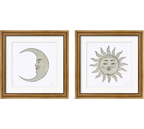 Moon & Sun 2 Piece Framed Art Print Set by James Wiens