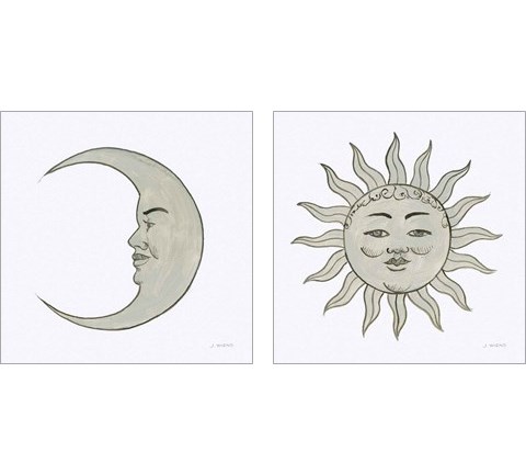 Moon & Sun 2 Piece Art Print Set by James Wiens