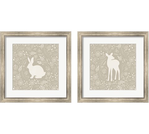 Floral Animal 2 Piece Framed Art Print Set by Lady Louise Designs