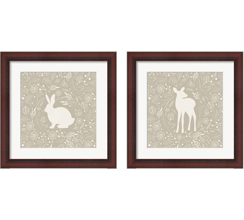 Floral Animal 2 Piece Framed Art Print Set by Lady Louise Designs