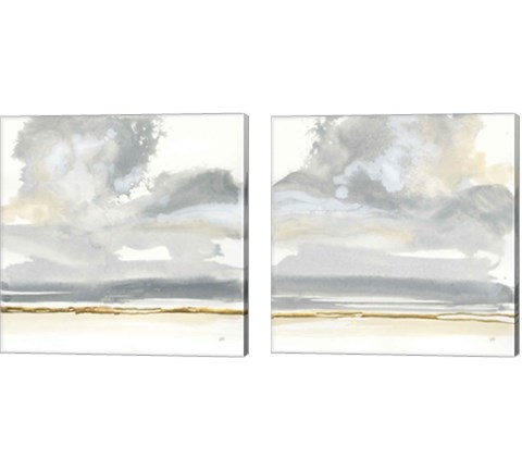Cumulus Gray 2 Piece Canvas Print Set by Chris Paschke