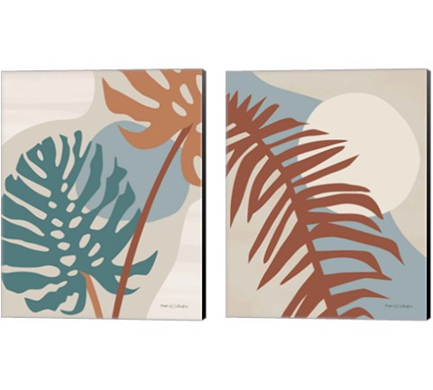 Abstract Leaf 2 Piece Canvas Print Set by Megan Gallagher