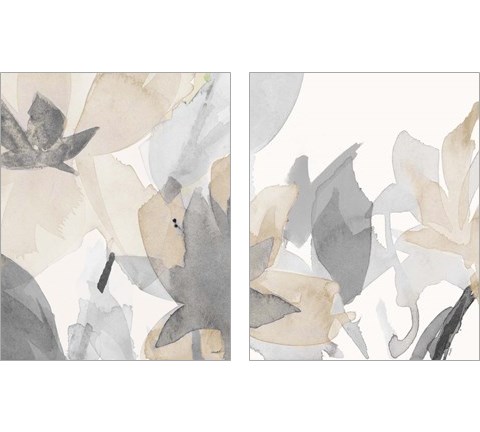 Muted Delicate Floral 2 Piece Art Print Set by Lanie Loreth