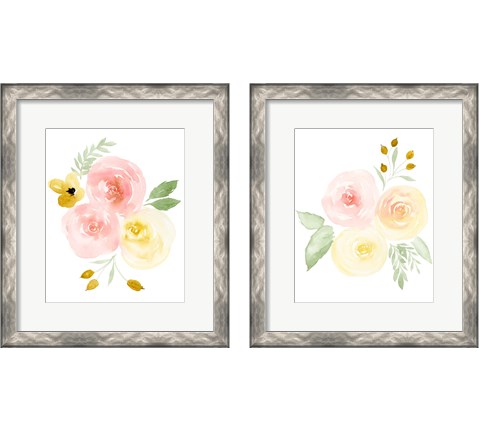 Watercolor Roses 2 Piece Framed Art Print Set by Lucille Price
