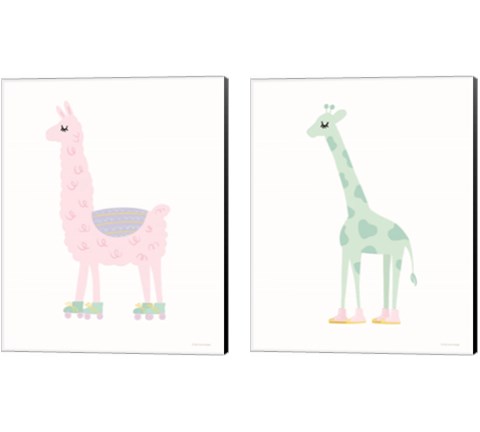 Whimisical Animal 2 Piece Canvas Print Set by Lady Louise Designs