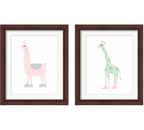 Whimisical Animal 2 Piece Framed Art Print Set by Lady Louise Designs
