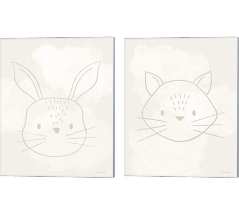 Soft Animal 2 Piece Canvas Print Set by Lady Louise Designs