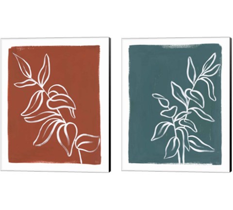 Porch Plant 2 Piece Canvas Print Set by Laura Marshall